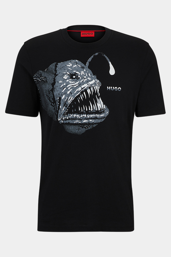 ΜΠΛΟΥΖΑ T-SHIRT HUGO - 001 ΜΑΥΡΟ